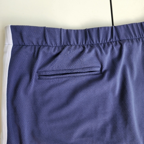 Nike Womens Golf Dri Fit Navy Blue White Stripe Skirt Skort Pockets Stretch M - Picture 11 of 11
